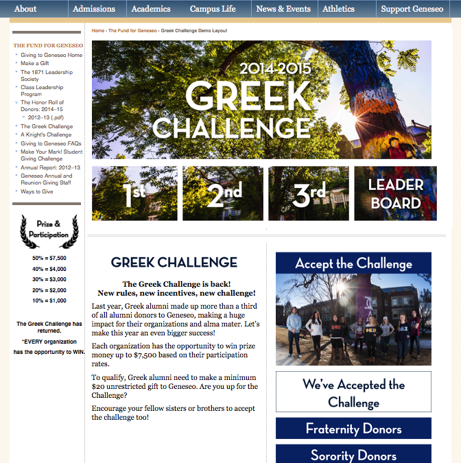 SUNY Geneseo, Greek Challenge 2014