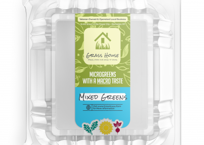 Grass House Microgreens Packaging Labels