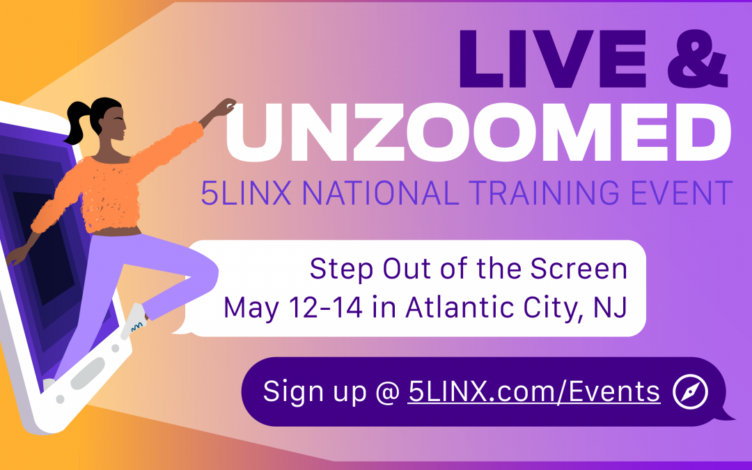 Live & Unzoomed 5LINX National Training Event Logo Concept