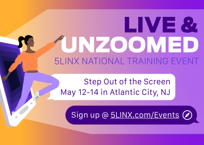 Live & Unzoomed 5LINX National Training Event Logo Concept