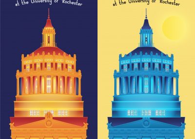 City of Rochester Poster Series, Rush Rhees Library at the University of Rochester River Campus