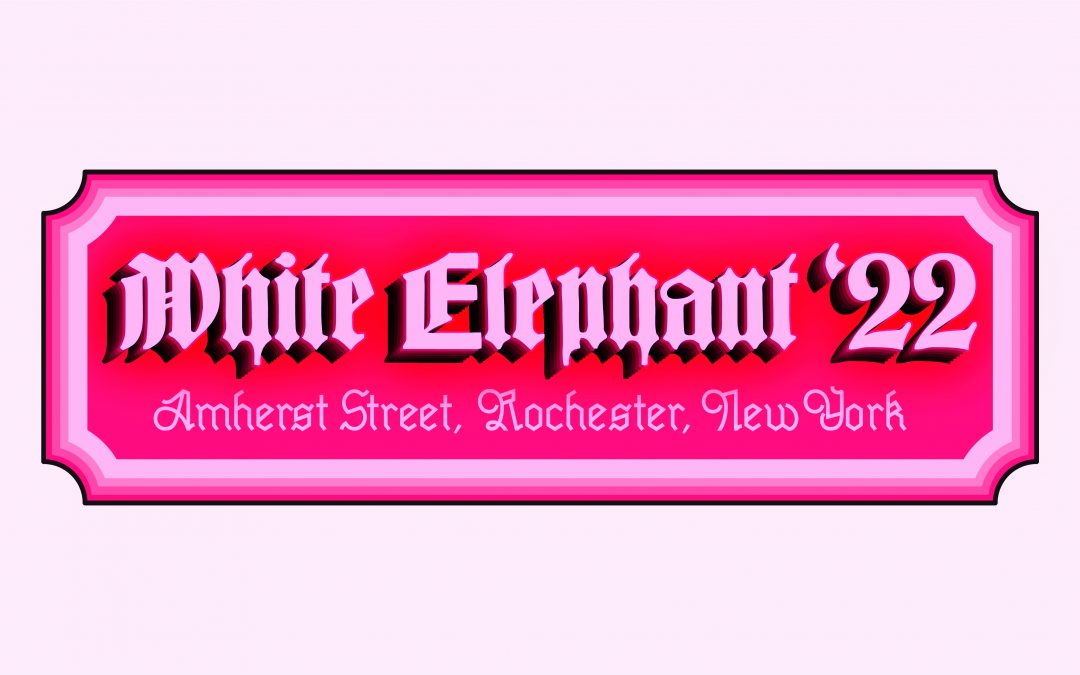 White Elephant ’22 Holiday Party Holographic Sticker