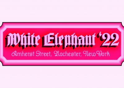 White Elephant ’22 Holiday Party Holographic Sticker