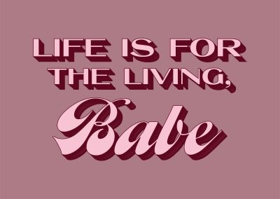 Life is for the Living Decal Graphic